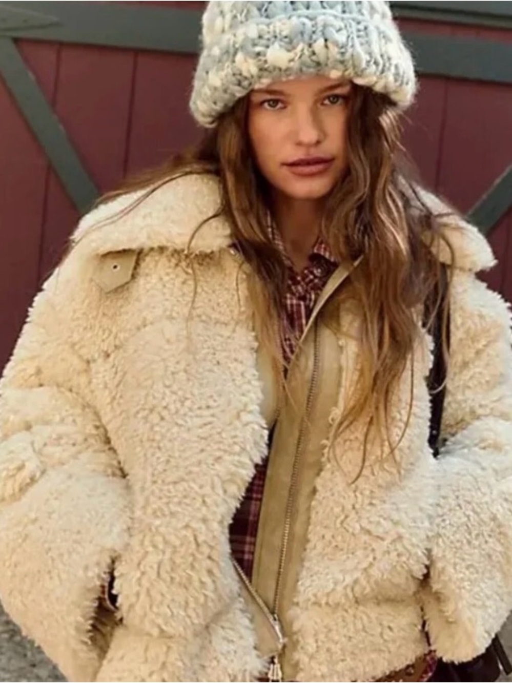 Free people oversized Jolie teddy jacket NWT